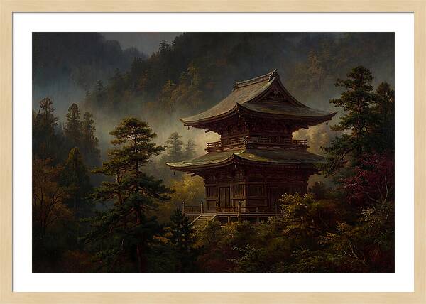 Buddhist Temple Amidst Nature