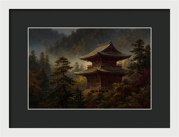 Buddhist Temple Amidst Nature