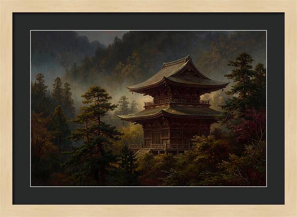 Buddhist Temple Amidst Nature