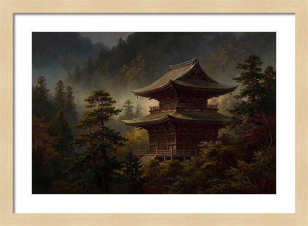Buddhist Temple Amidst Nature