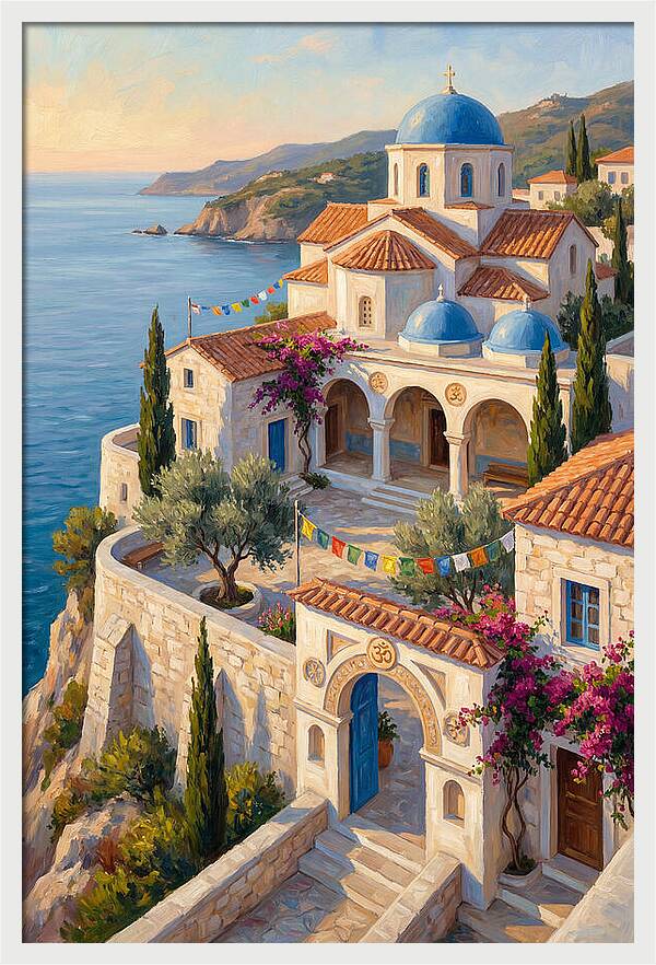Buddhist Temple Overlooking Sea