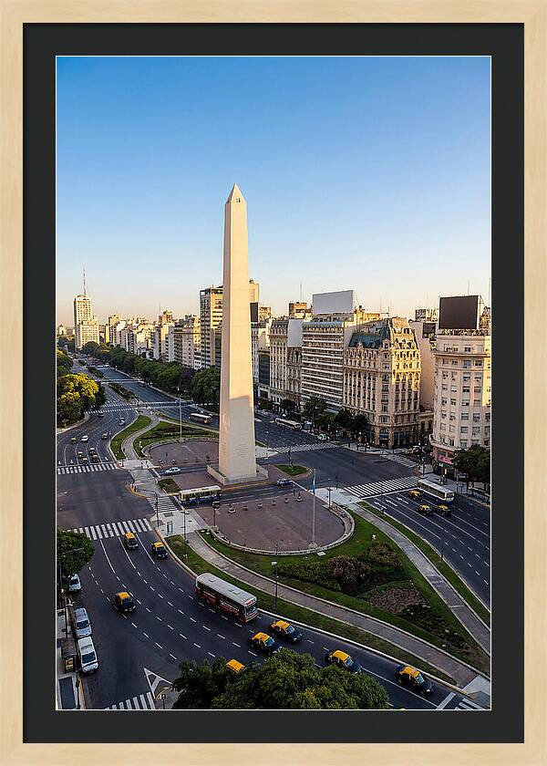 Buenos Aires Obelisco At Dusk