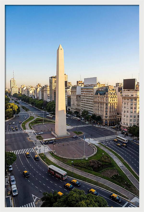 Buenos Aires Obelisco At Dusk