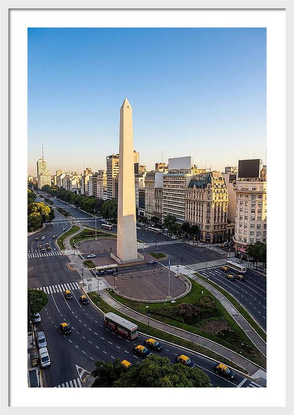Buenos Aires Obelisco At Dusk