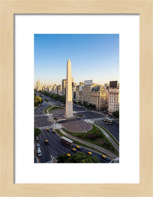 Buenos Aires Obelisco At Dusk