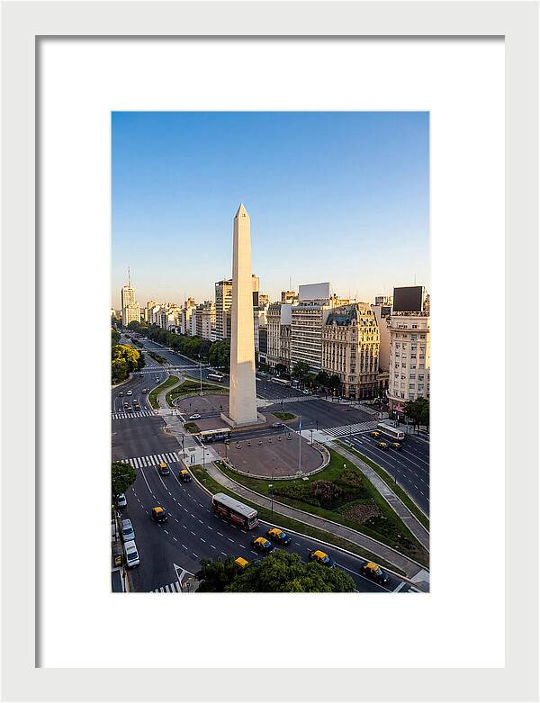 Buenos Aires Obelisco At Dusk