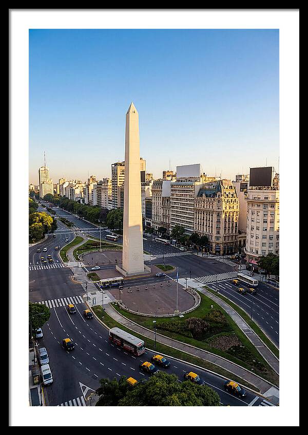 Buenos Aires Obelisco At Dusk