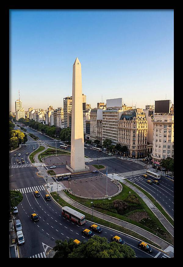 Buenos Aires Obelisco At Dusk