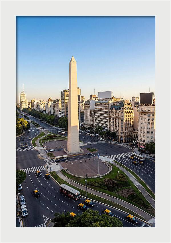 Buenos Aires Obelisco At Dusk
