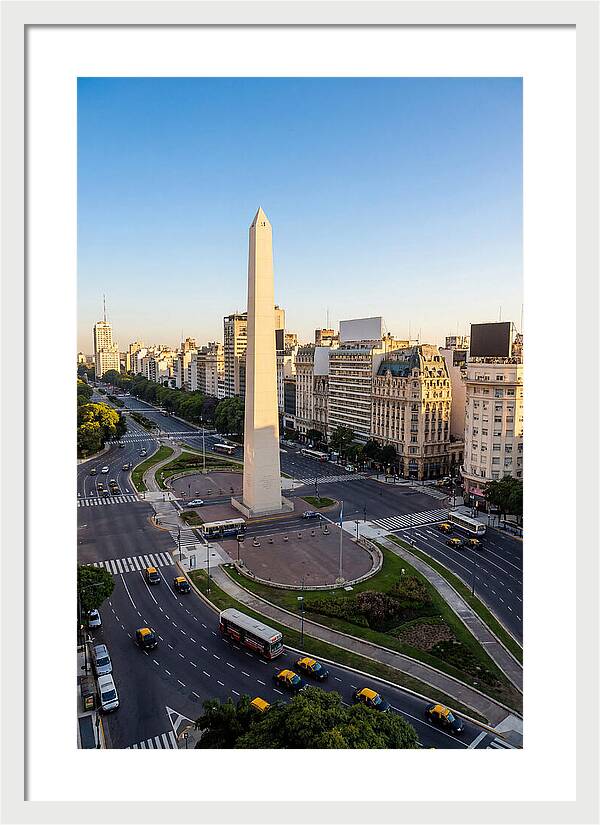 Buenos Aires Obelisco At Dusk