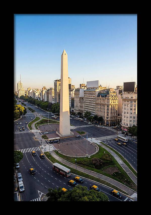 Buenos Aires Obelisco At Dusk