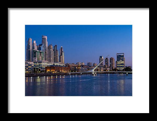 Buenos Aires Skyline At Blue Hour