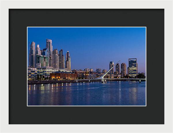 Buenos Aires Skyline At Blue Hour