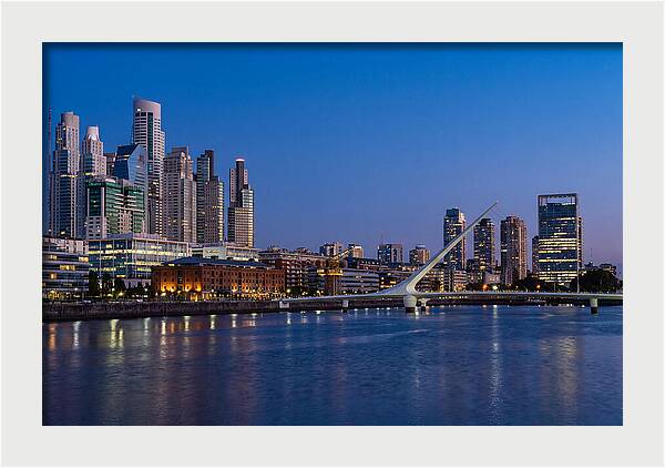 Buenos Aires Skyline At Blue Hour