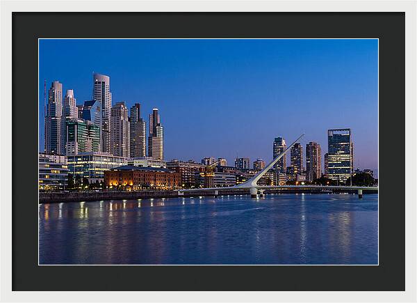 Buenos Aires Skyline At Blue Hour