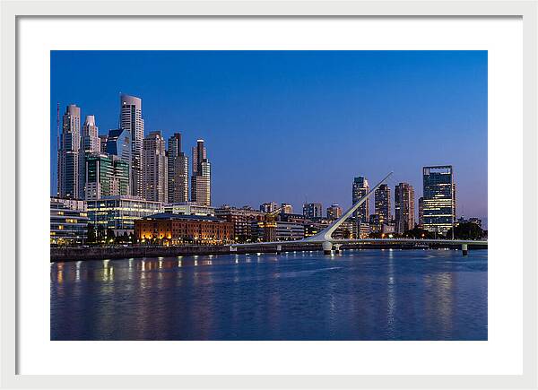 Buenos Aires Skyline At Blue Hour