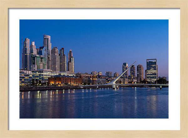 Buenos Aires Skyline At Blue Hour
