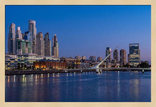 Buenos Aires Skyline At Blue Hour