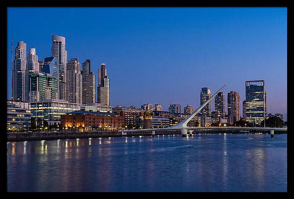 Buenos Aires Skyline At Blue Hour