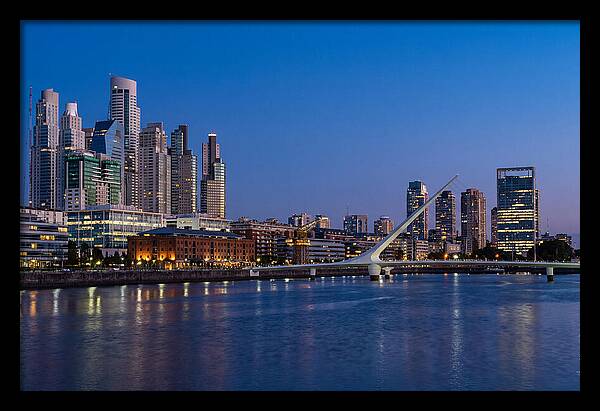 Buenos Aires Skyline At Blue Hour