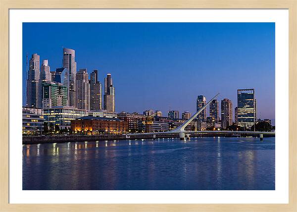 Buenos Aires Skyline At Blue Hour