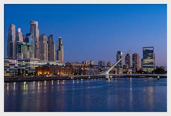Buenos Aires Skyline At Blue Hour