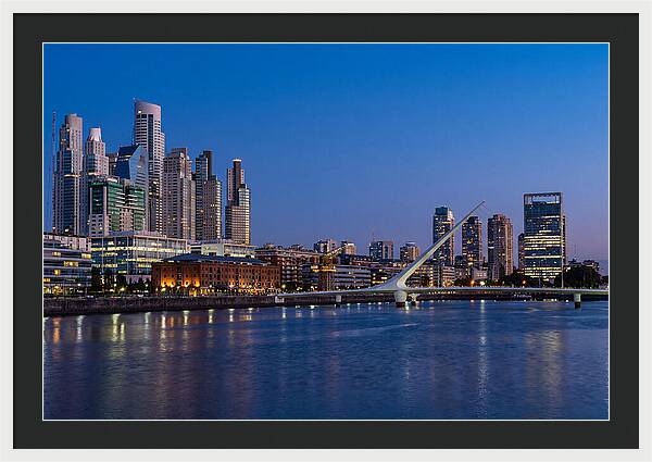 Buenos Aires Skyline At Blue Hour