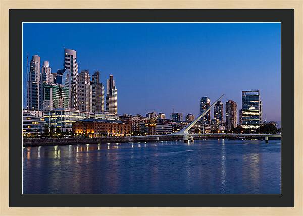 Buenos Aires Skyline At Blue Hour