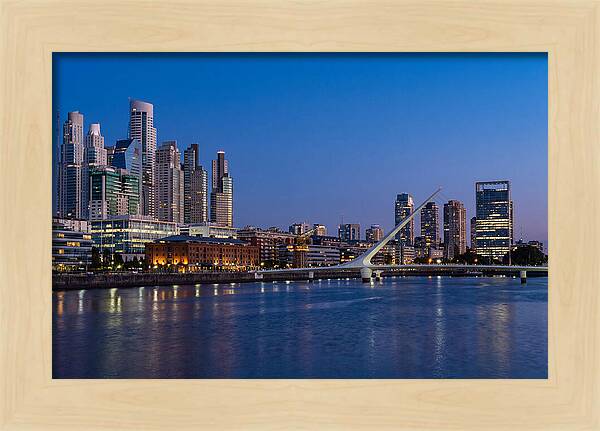 Buenos Aires Skyline At Blue Hour