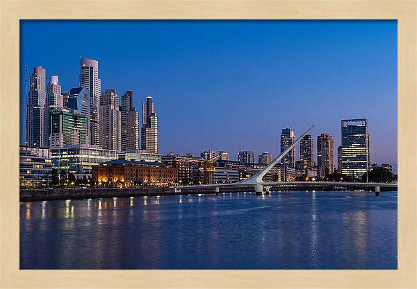 Buenos Aires Skyline At Blue Hour