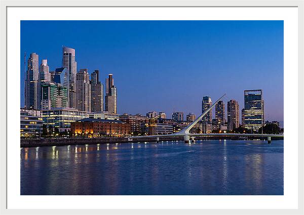 Buenos Aires Skyline At Blue Hour