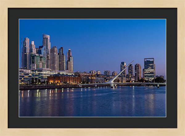 Buenos Aires Skyline At Blue Hour