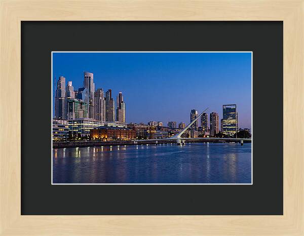 Buenos Aires Skyline At Blue Hour