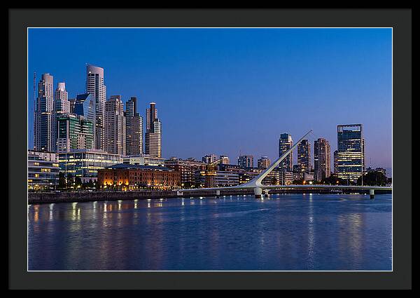 Buenos Aires Skyline At Blue Hour