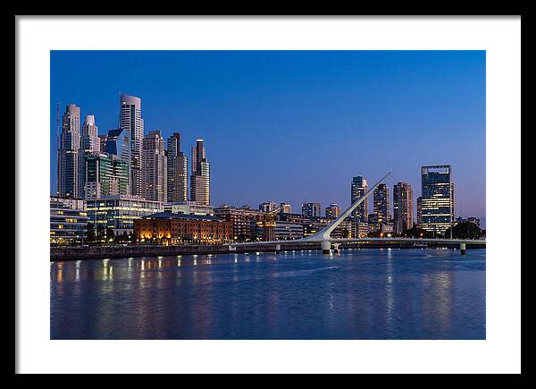 Buenos Aires Skyline At Blue Hour