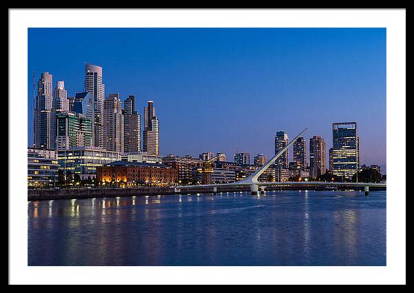 Buenos Aires Skyline At Blue Hour