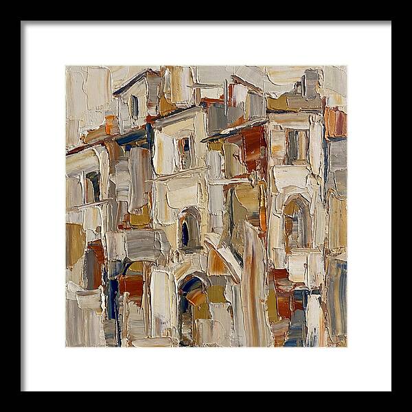 Building Facade In Palette Knife Style
