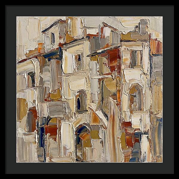 Building Facade In Palette Knife Style