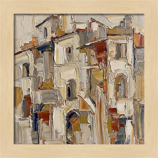 Building Facade In Palette Knife Style