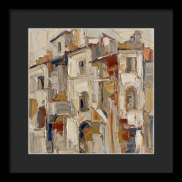 Building Facade In Palette Knife Style