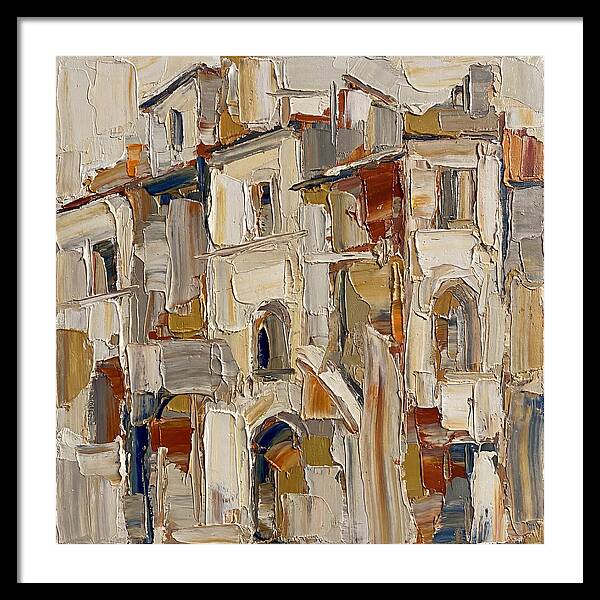 Building Facade In Palette Knife Style