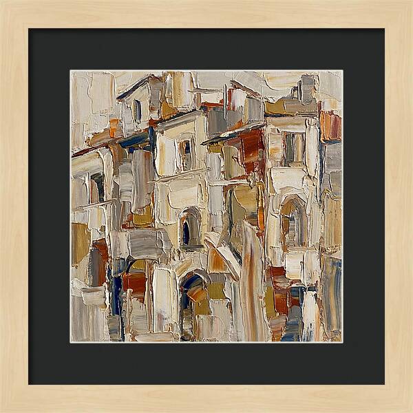 Building Facade In Palette Knife Style