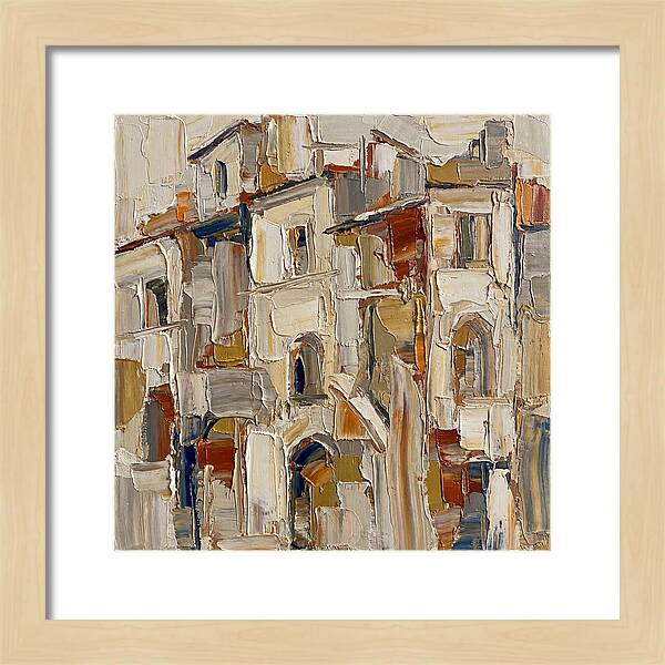 Building Facade In Palette Knife Style