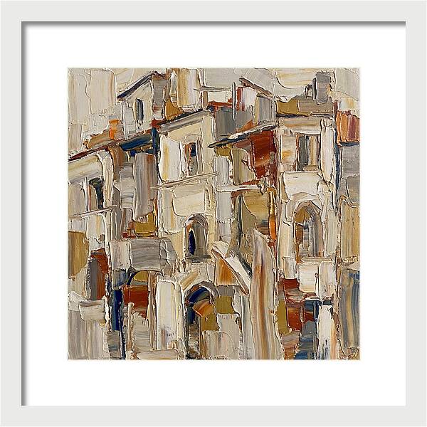 Building Facade In Palette Knife Style