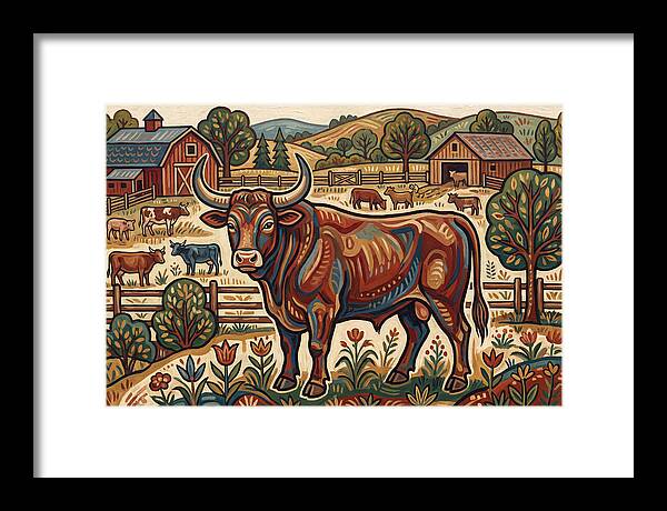 Bull In A Pastoral Landscape