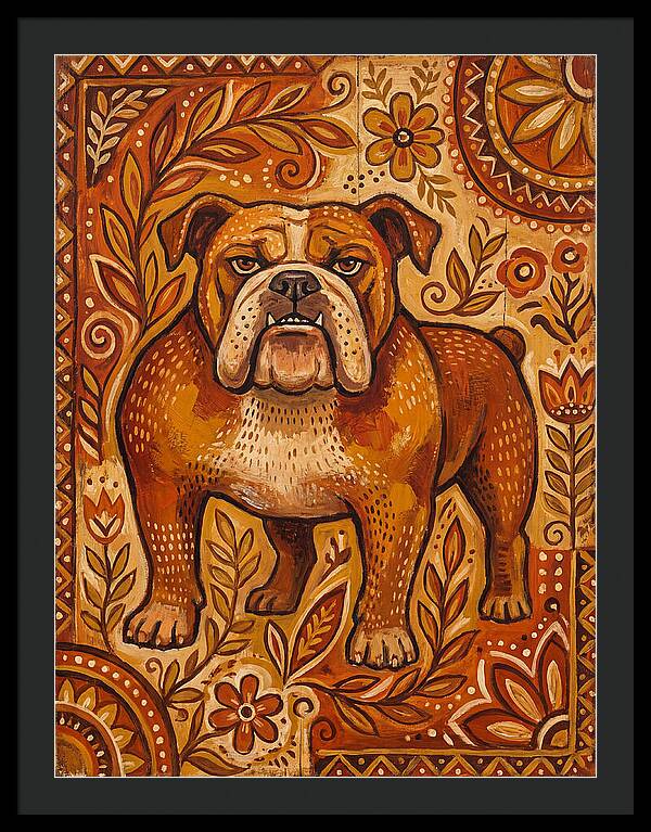 Bulldog Folk Art