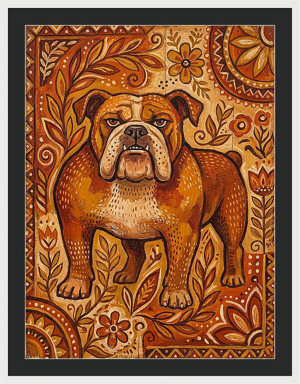 Bulldog Folk Art