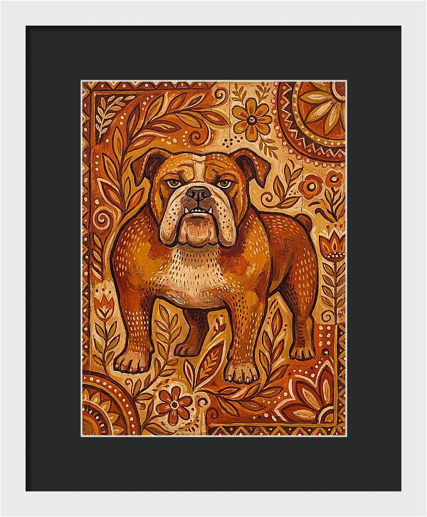 Bulldog Folk Art