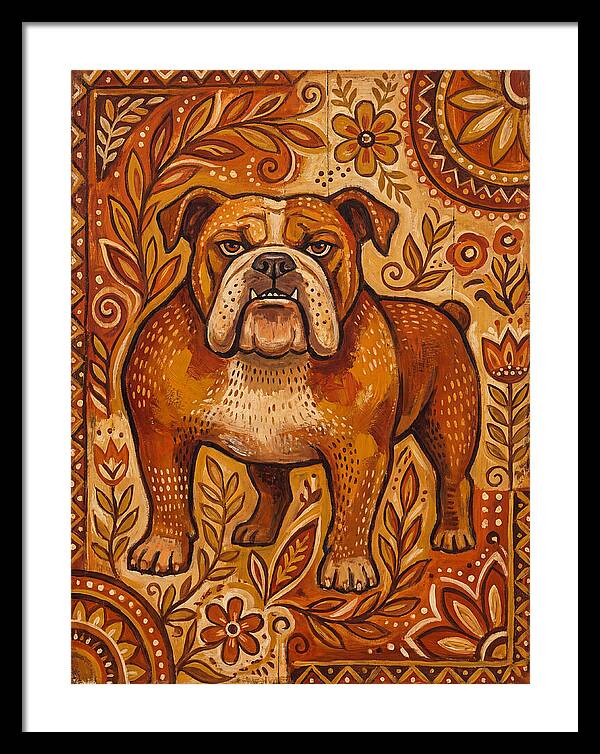 Bulldog Folk Art