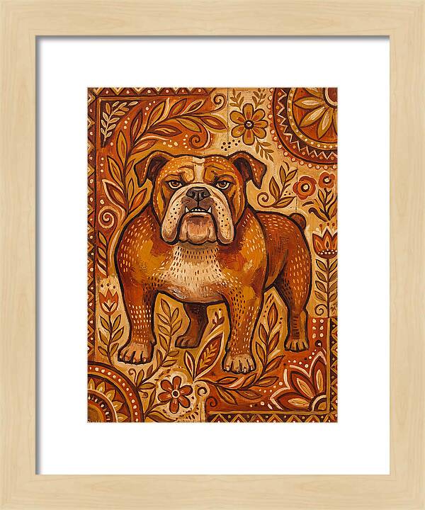 Bulldog Folk Art